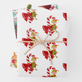 Vrolijk Kerstmis Sinterklaas Elf Inpakpapier Vel (In situ)