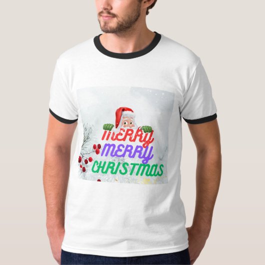 Vrolijk Kerstmis Sinterklaas T-shirt (Voorkant)