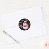 Vrolijk Kerstmis Sneeuwmannen Stickers (Envelop)
