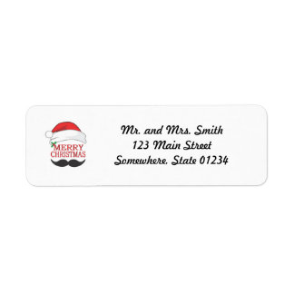 Vrolijk Kerstmis snor retour label