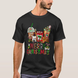 Vrolijk Kerstmis Tandarts Koffie Cups Xmas Dental T-shirt