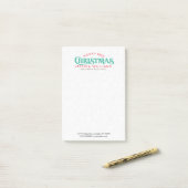 Vrolijk kerstmis tekst ontwerp post-it® notes (Op bureau)