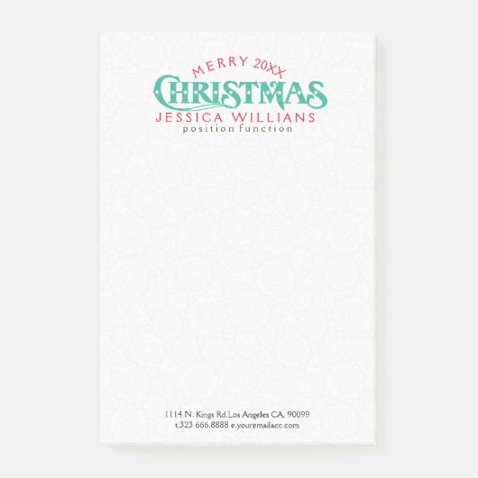 Vrolijk kerstmis tekst ontwerp post-it® notes (Voorkant)