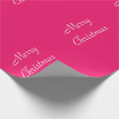 Vrolijk Kerstmis Tekst Sjabloon Rood Elegant Cadeaupapier (Hoek)