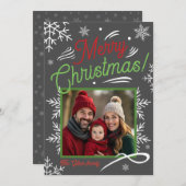 Vrolijk Kerstmis Traditioneel Feestdagenkaart (Voorkant / Achterkant)