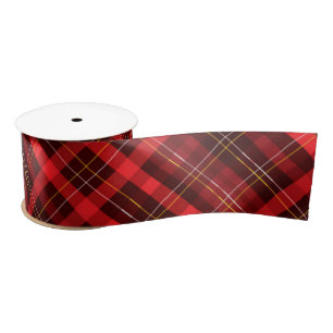 Vrolijk Kerstmis Traditioneel Rood Plaid Tartan Lint
