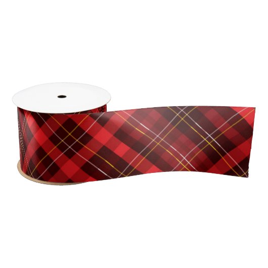 Vrolijk Kerstmis Traditioneel Rood Plaid Tartan Lint (Spoel)