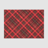 Vrolijk Kerstmis Traditioneel Rood Plaid Tartan Tissuepapier (Voorkant)