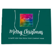 Vrolijk Kerstmis Uw Bedrijfs Logo hier Douane Groot Cadeauzakje (Voorkant)