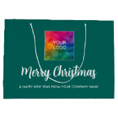 Vrolijk Kerstmis Uw Bedrijfs Logo hier Douane Groot Cadeauzakje (Achterkant)