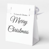 Vrolijk Kerstmis voeg naam tekst aangepaste famili Bedankdoosjes (Achterkant)