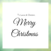 Vrolijk Kerstmis voeg naam tekst aangepaste famili Raamsticker (Vel 3)