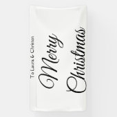 Vrolijk Kerstmis voeg naam tekst aangepaste famili Spandoek (Verticaal)
