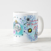 Vrolijk Kerstmis Wind Sinterklaas sok Extra Grote Beker (Voorkant rechts)