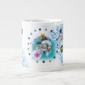 Vrolijk Kerstmis Wind Sinterklaas sok Extra Grote Beker (Voorkant)