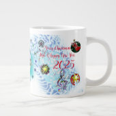 Vrolijk Kerstmis Wind Sinterklaas sok Extra Grote Beker (Rechts)