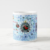 Vrolijk Kerstmis Wind Sinterklaas sok Extra Grote Beker (Voorkant)