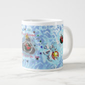 Vrolijk Kerstmis Wind Sinterklaas sok Extra Grote Beker (Voorkant rechts)