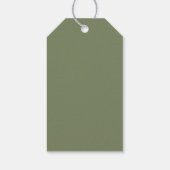 Vrolijk Kerstmis Winter Vakantie Kaars Cadeaulabel (Achterkant)