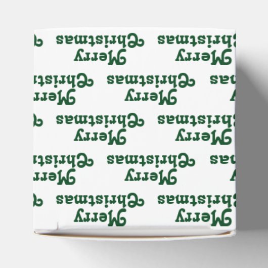 Vrolijk Kerstmis wit donkergroen schattig tekstpat Bedankdoosjes (Bovenkant)