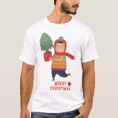 VROLIJK KERSTMIS WIT TSHIRT (Voorkant)