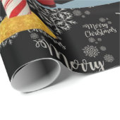 Vrolijk Kerstmis Wrapping Papier Elf Santa (Rol Hoek)