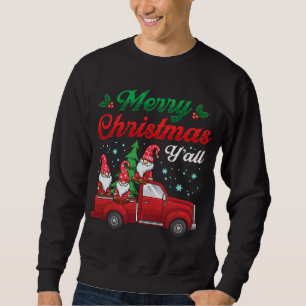 Vrolijk Kerstmis Y'all Gnomes Rode Vrachtwagen Xma Trui