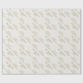 Vrolijk Kerstmis Zilver & Goud Script, Gepersonali Cadeaupapier (Vlak)