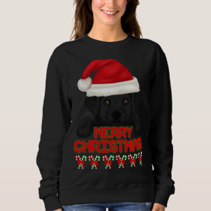Vrolijk Kerstmis Zwart Labrador Retriever Puppy! E Trui
