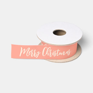 Vrolijk Kerstmisblush Roze en Wit Traditioneel Lint