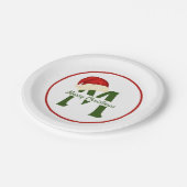 Vrolijk Kerstmismonogram 7"Rond Document Bord (Gekanteld)
