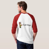 Vrolijk kerstmorse Code T-shirt met Elf (Achterkant volledig)