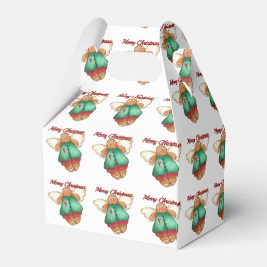 Vrolijk kerstontbijtkoek Angel Favor Box Bedankdoosjes (Achterkant)