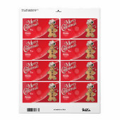Vrolijk kerstontbijtkoek Gift Labels (Full Sheet)