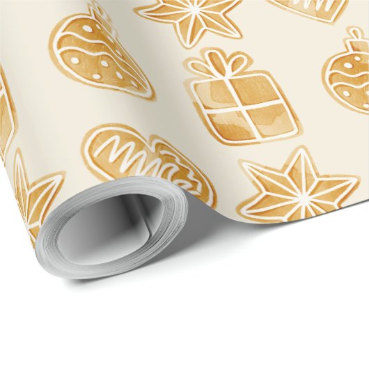 Vrolijk kerstontbijtkoekjes cadeaupapier (Rol Hoek)