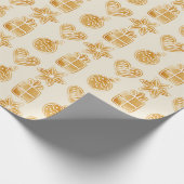 Vrolijk kerstontbijtkoekjes cadeaupapier (Hoek)