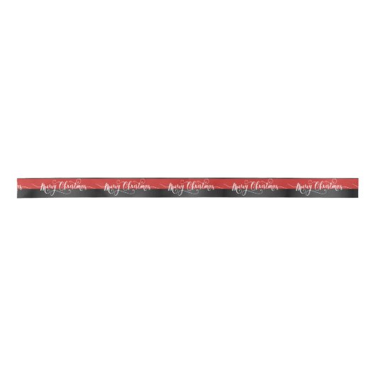 Vrolijk kerstontwerp in rood lint (Voorkant)