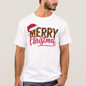 Vrolijk kerstontwerp met Santa Hat T-shirt (Voorkant)