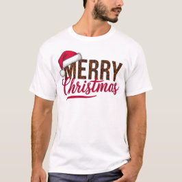 Vrolijk kerstontwerp met Santa Hat T-shirt