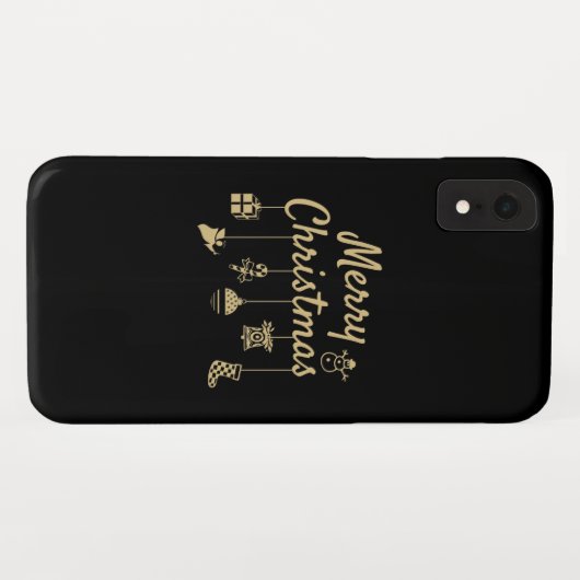 Vrolijk kerstOrnament goud Case-Mate iPhone Case (Achterkant (horizontaal))