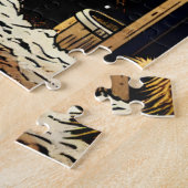 Vrolijk kerstpaard Cartoon Legpuzzel (Zijkant)