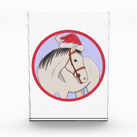 Vrolijk kerstpaard fotoblokken (Voorkant)