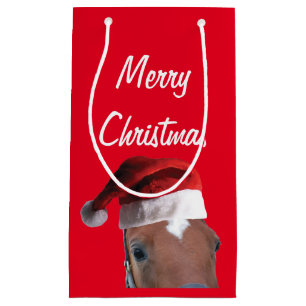 Vrolijk kerstpaard klein cadeauzakje