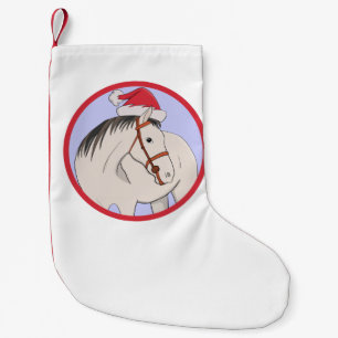 Vrolijk kerstpaard kleine kerstsok