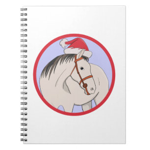 Vrolijk kerstpaard notitieboek