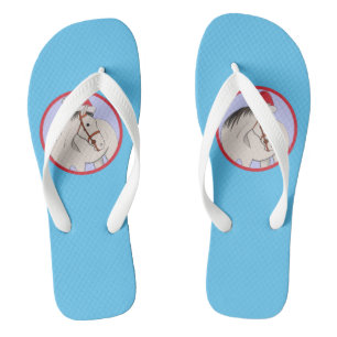 Vrolijk kerstpaard teenslippers