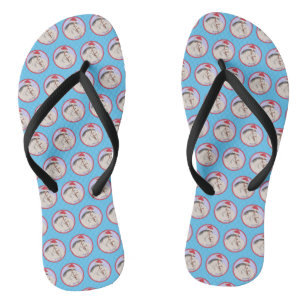 Vrolijk kerstpaard teenslippers