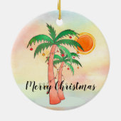 Vrolijk kerstpalm Trees kleurrijk Ornament (Achterkant)