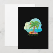 Vrolijk kerstpalmboom met kerstlichten kaart (Voorkant / Achterkant)