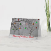 Vrolijk kerstpap-winterlandschap feestdagen kaart (Voorkant)